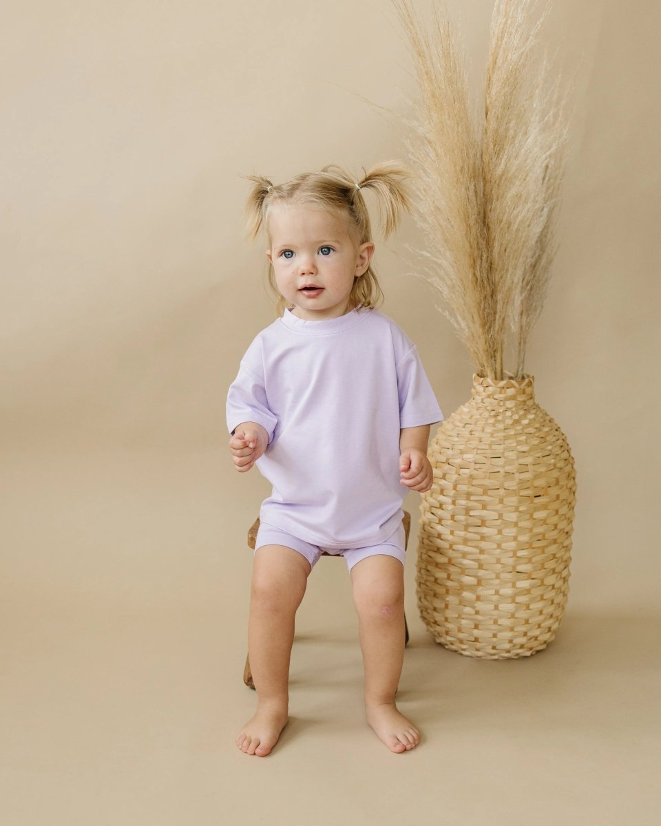 Little Joy Co. Bamboo Tee and Bike Shorts Set Sold Separates for Mix - Everetts Place Boutique - 