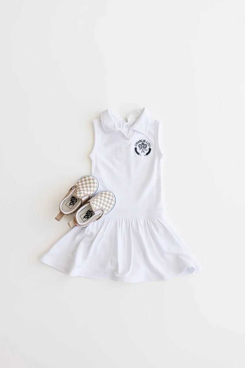 Charlie Lou Baby Bamboo Tennis Dress For Baby Girls Soft Breathable Wear - Everetts Place Boutique - 