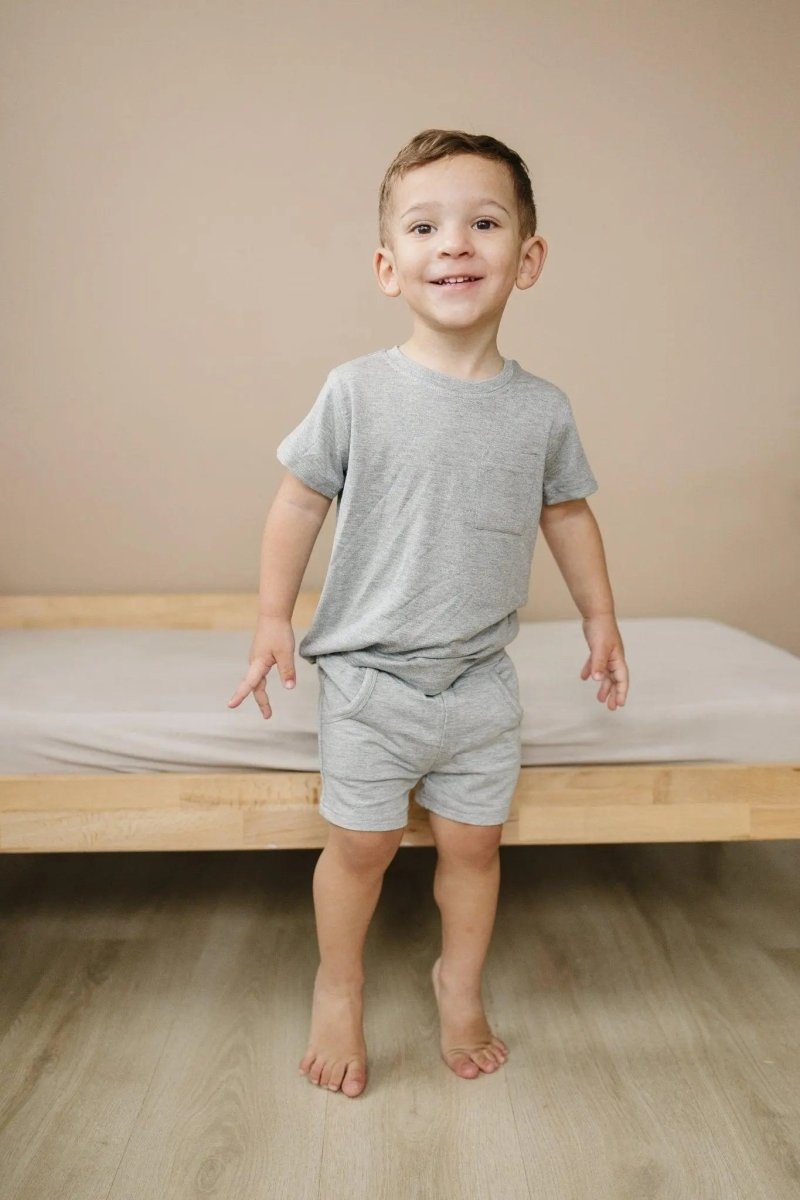 Little Joy Co. Bamboo Terry Drawstring Shorts for All Day Comfort Fit - Everetts Place Boutique - 
