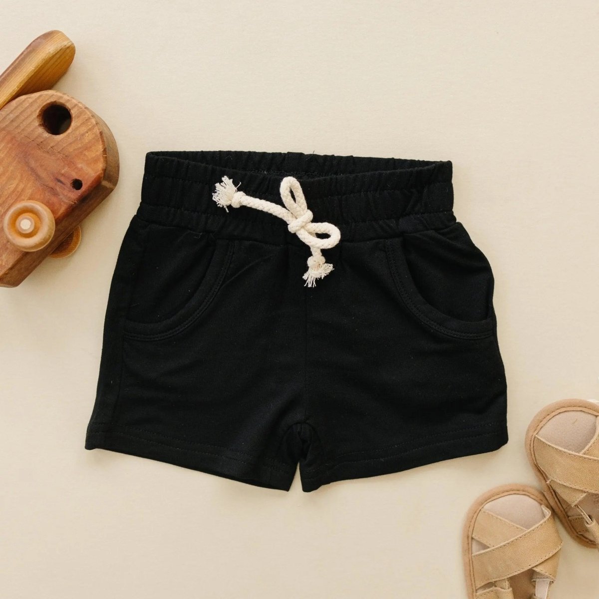 Little Joy Co. Bamboo Terry Drawstring Shorts for All Day Comfort Fit - Everetts Place Boutique - 