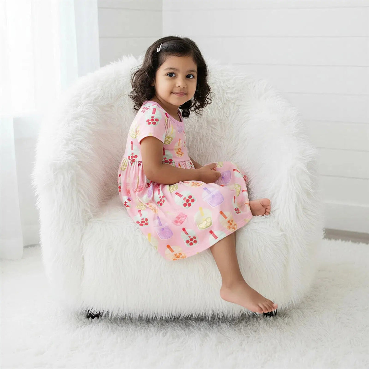 Bestaroo Bamboo Toddler Dress With Short Sleeves Bestaroo Soft - 