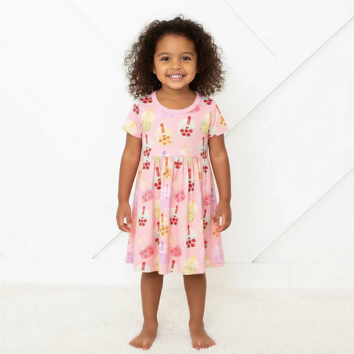 Bestaroo Bamboo Toddler Dress With Short Sleeves Bestaroo Soft - 