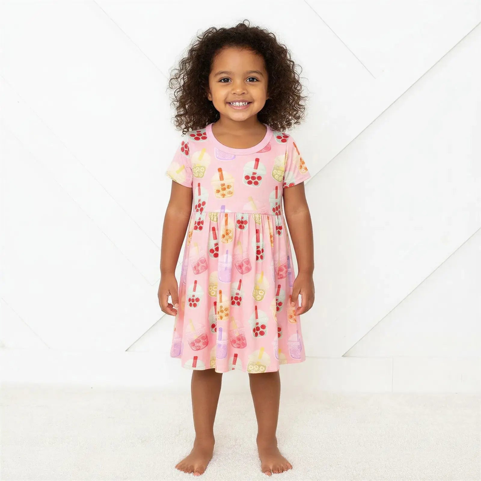 Bestaroo Bamboo Toddler Dress With Short Sleeves Bestaroo Soft - 