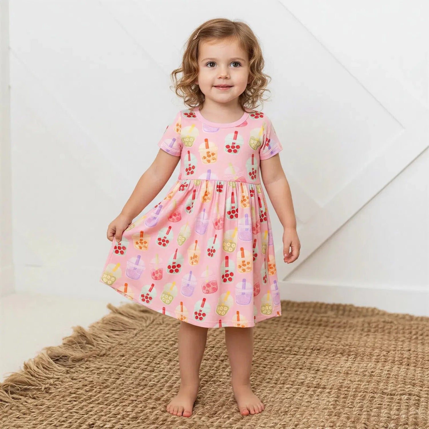 Bestaroo Bamboo Toddler Dress With Short Sleeves Bestaroo Soft - 