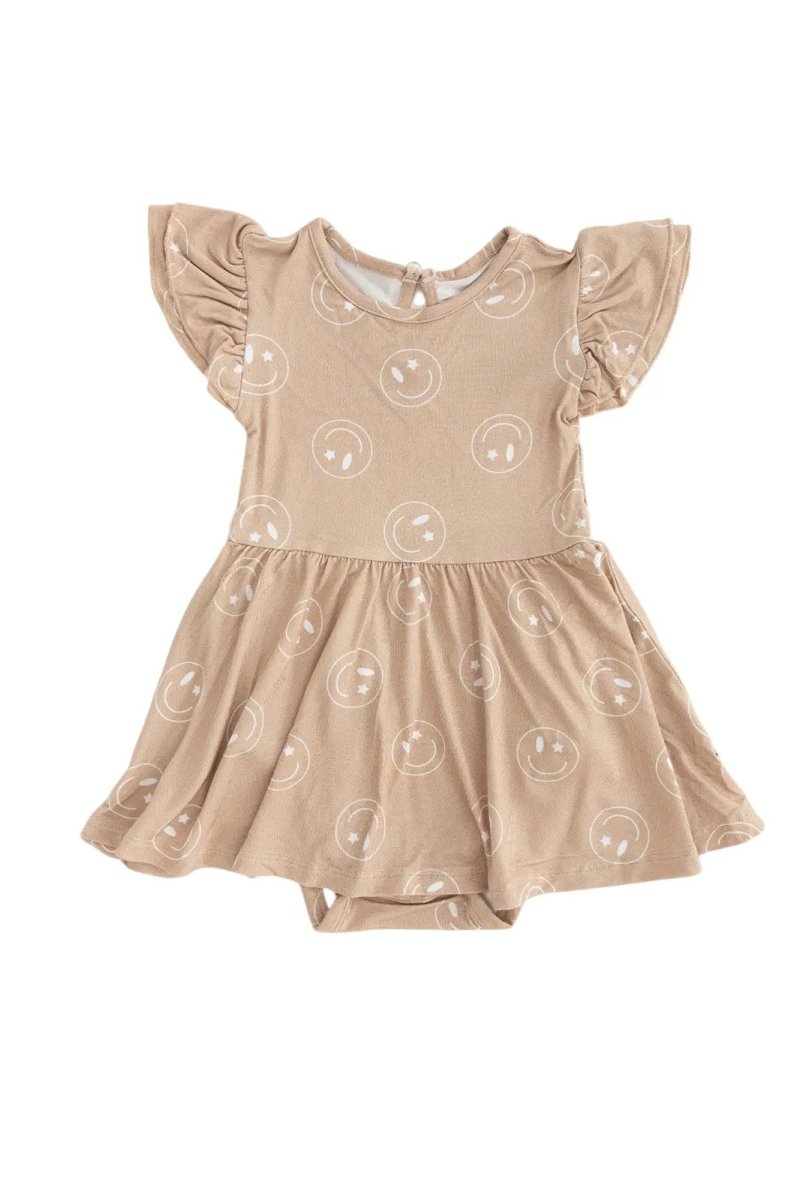 Charlie Lou Baby Bamboo Twirl Dress For Girls With Bodysuit Underlay - Everetts Place Boutique - 