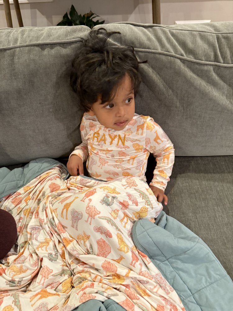 My First Zoo Trip Toddler Pajamas | Animal Print Kids Sleepwear by Rayn’s Tiny Stitches