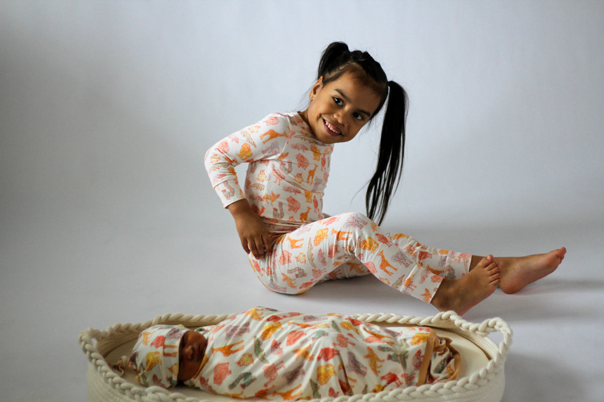 My First Zoo Trip Toddler Pajamas | Animal Print Kids Sleepwear by Rayn’s Tiny Stitches