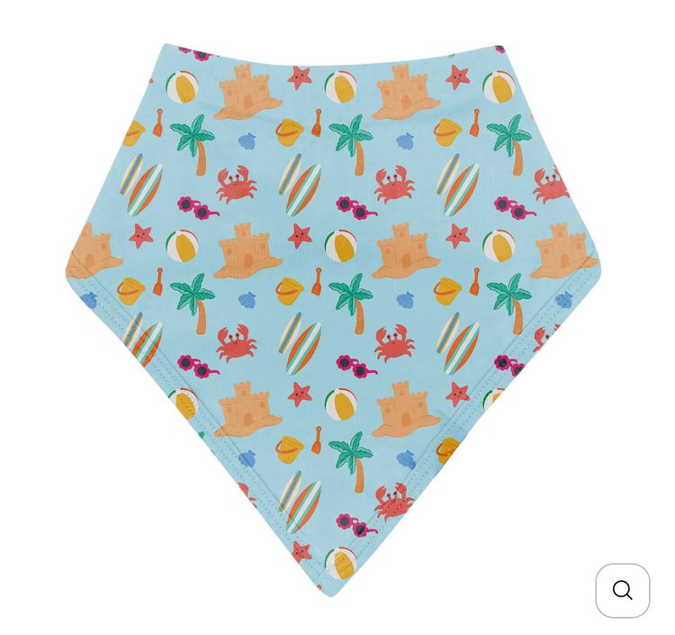 My First Beach Day Bib – Soft, Absorbent Bamboo for Drool & Style by Rayn’s Tiny Stitches