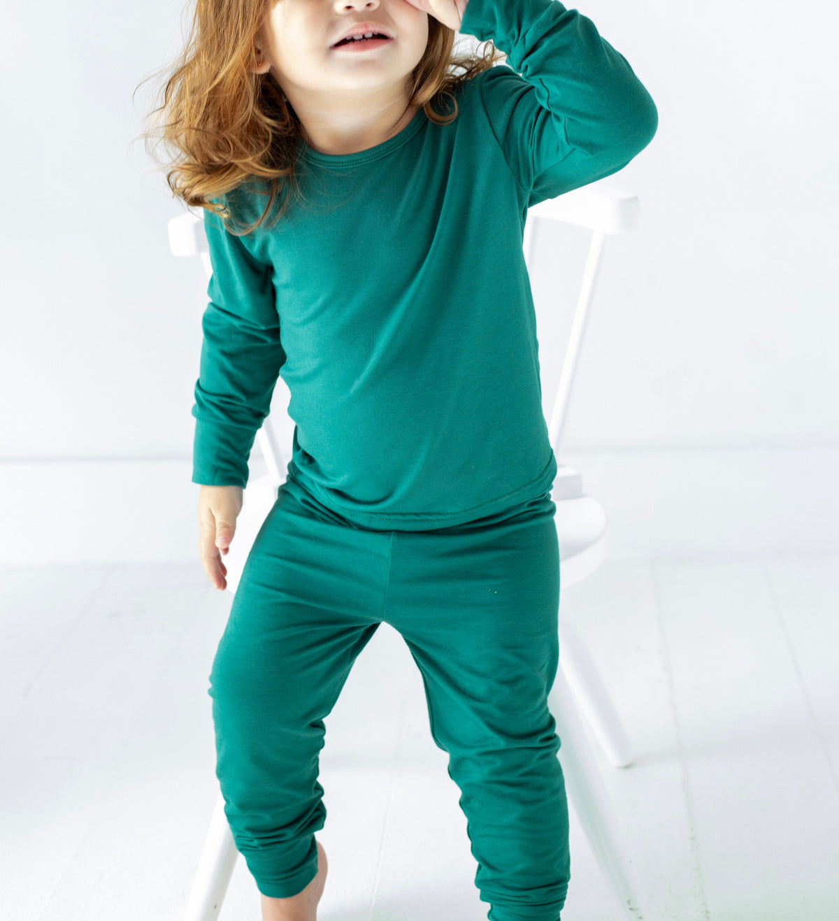 Red and Green Bamboo Two-Piece Pajamas for Kids | Ultra Soft Sleepwear by Rayn’s Tiny Stitches