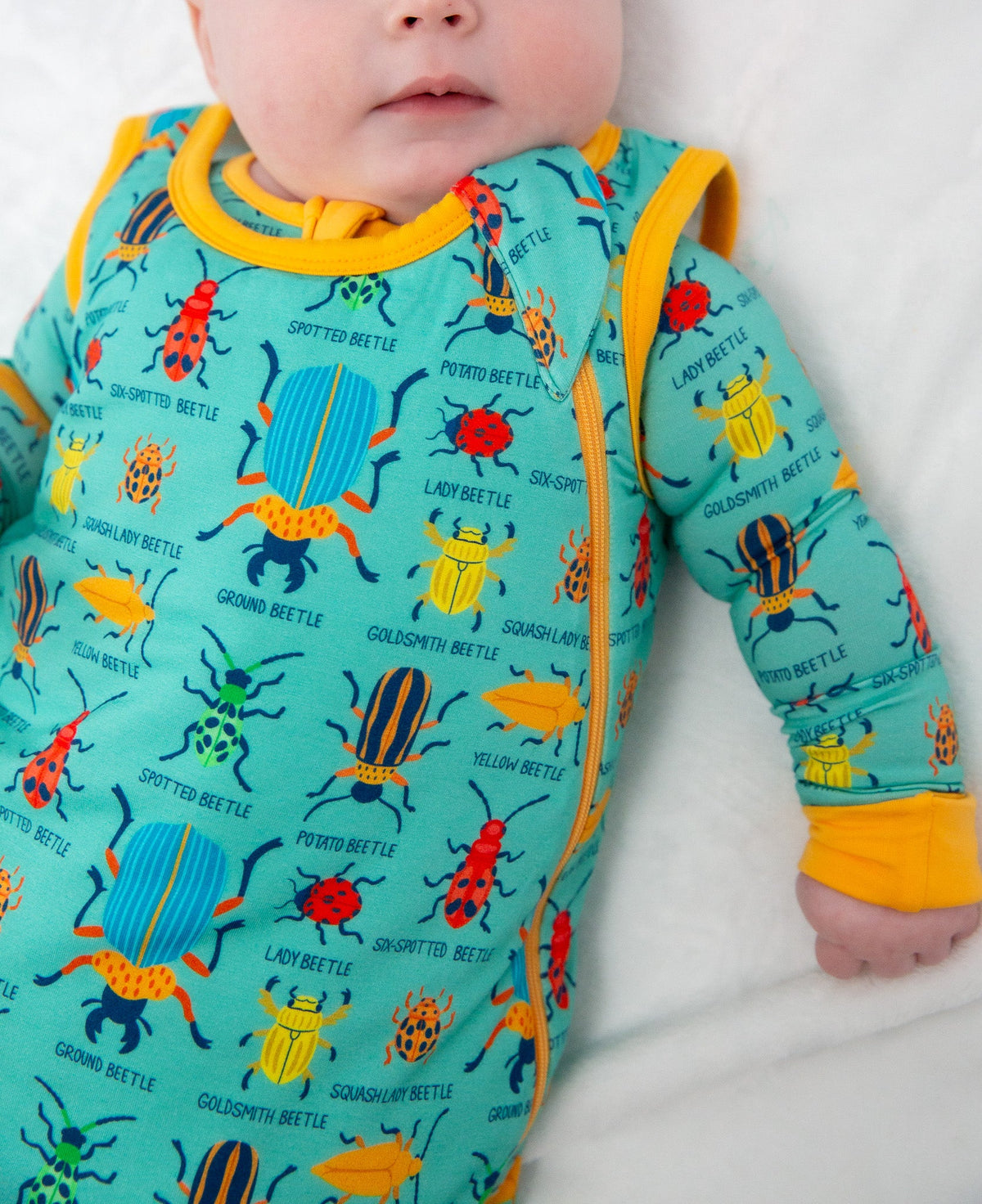 My First Beetle Bonanza™ Bamboo Baby Sleep Sack for Little Explorers by Rayn’s Tiny Stitches