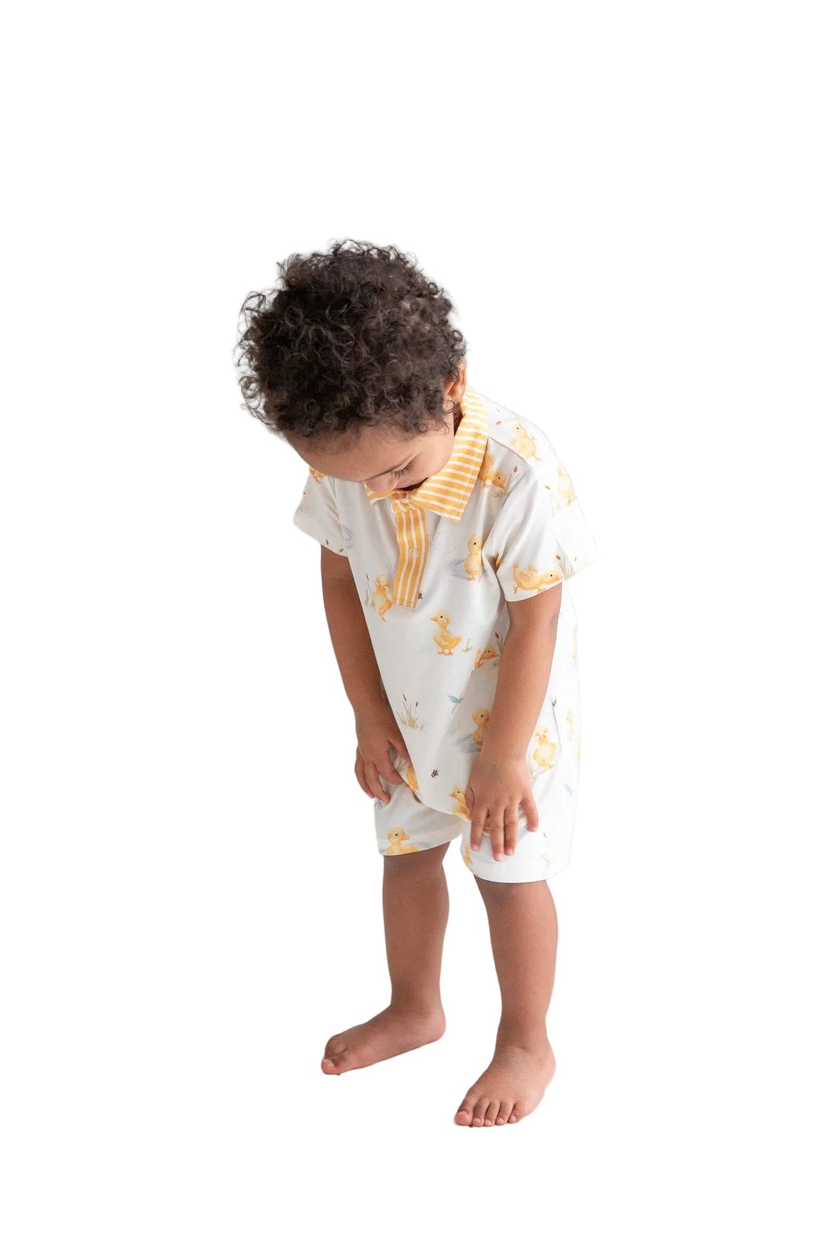 Baby Boys Striped Collar Bamboo Onesie | My First Waddle by Rayn’s Tiny Stitches