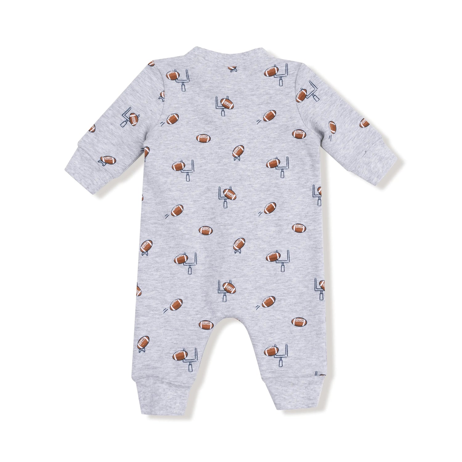 Angel Dear Baseball Collar Romper With Front Placket For All Day Comfort - 