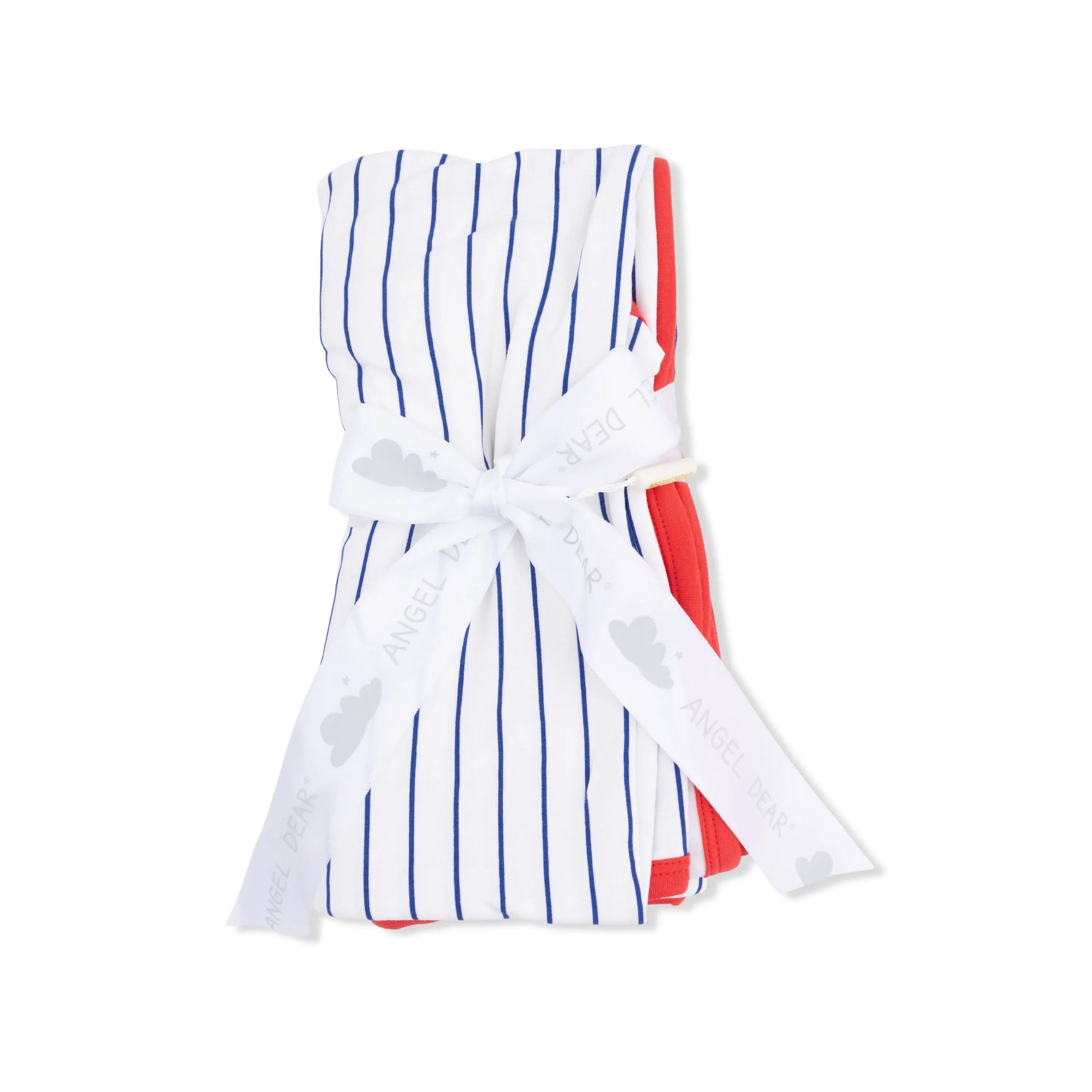 Angel Dear Baseball Stripe - 2 Ply Blanket with Binding - 
