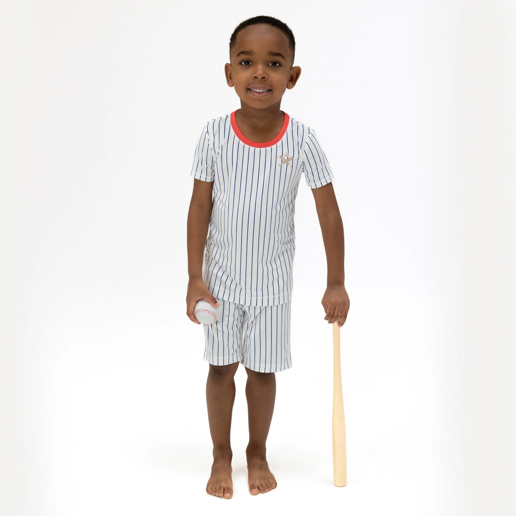 Angel Dear Baseball Stripe - Loungewear Short Set - 