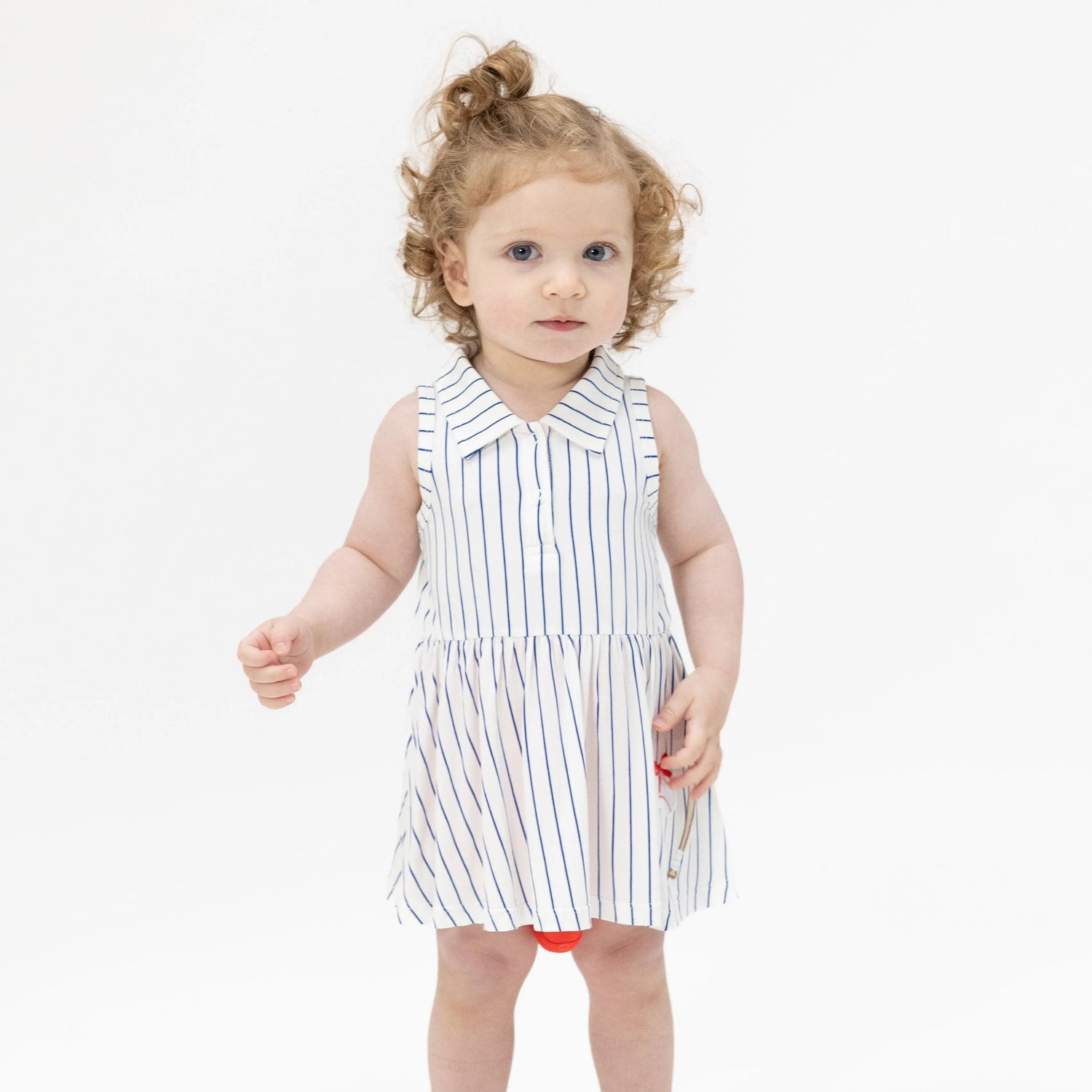 Baseball Stripe - Polo Tennis Dress - Dress, White, Collar, Baby & Toddler Clothing, Textile | Everetts Place