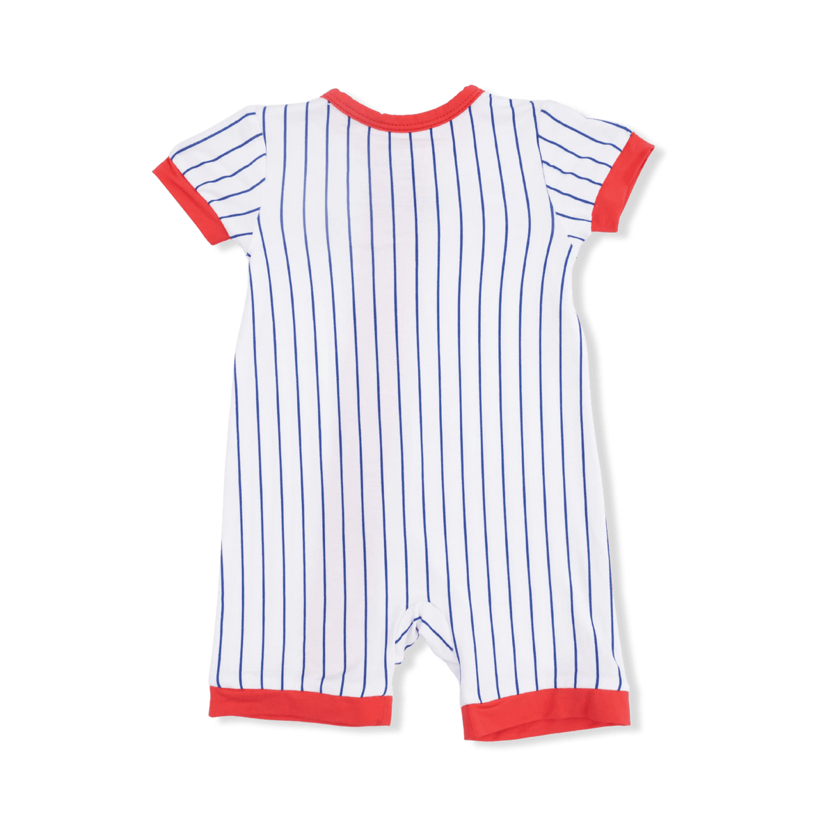 Angel Dear Baseball Stripe - Shortie 2 Way Zipper Romper - 