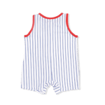 Angel Dear Baseball Stripe - Sleeveless Shortie Romper - 