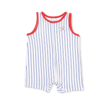 Angel Dear Baseball Stripe - Sleeveless Shortie Romper - 
