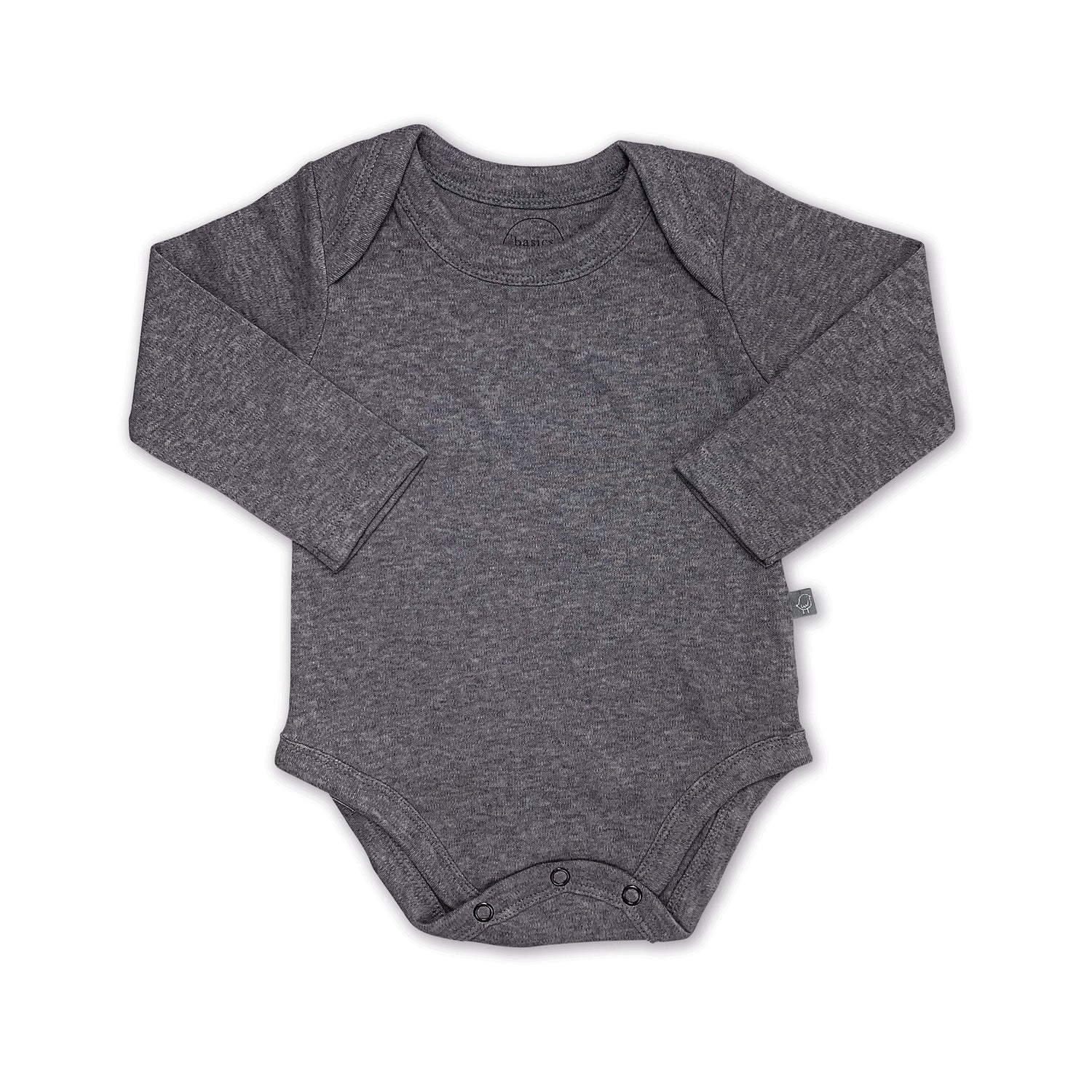 basics long bodysuit | charcoal - Sleeve, White, Infant bodysuit, Baby & Toddler Clothing, Grey | Everetts Place