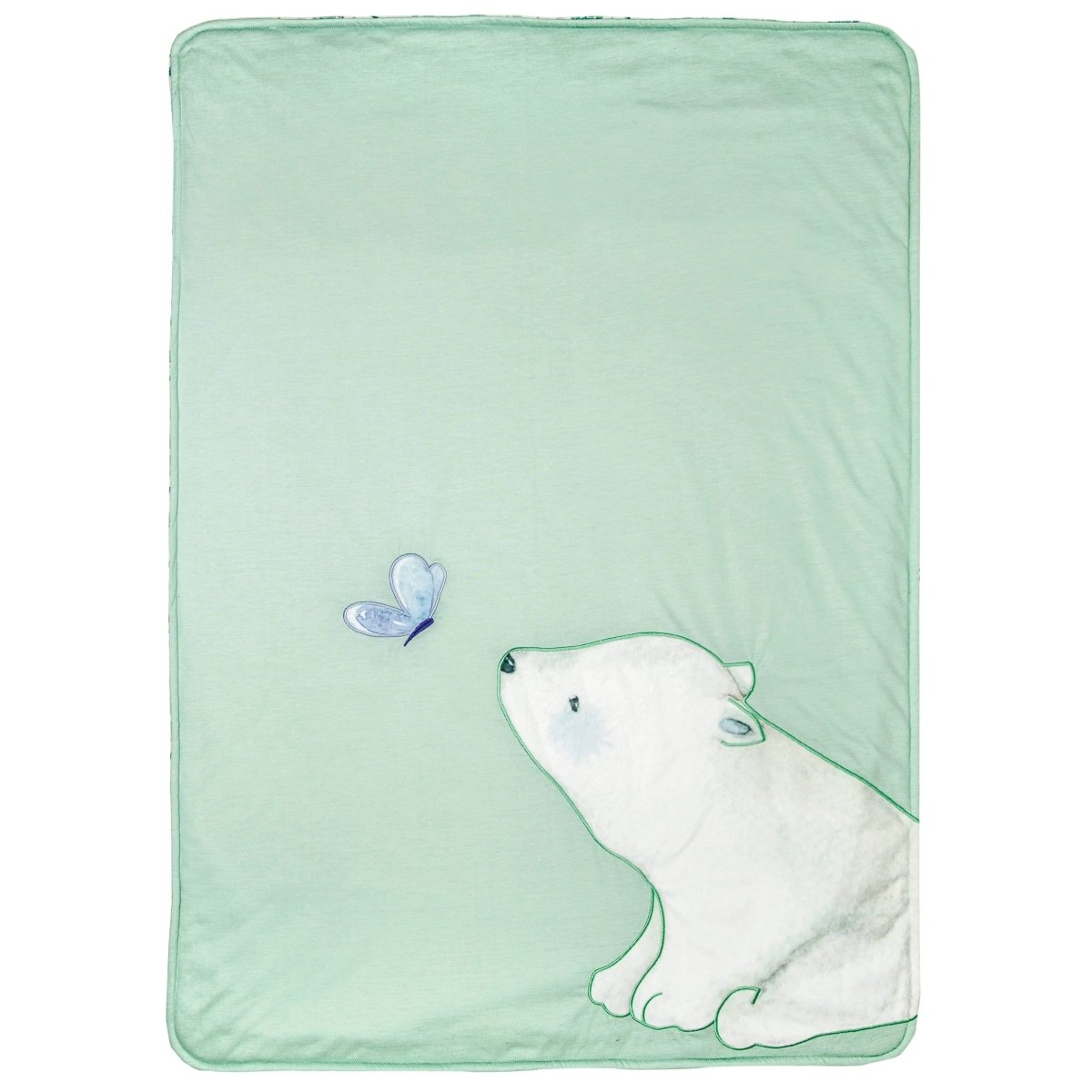 Goosewaddle® | Newborn Baby Blankets Toys Teethers Bibs & More Basil Bear Baby Blanket with Plush Velboa Back f