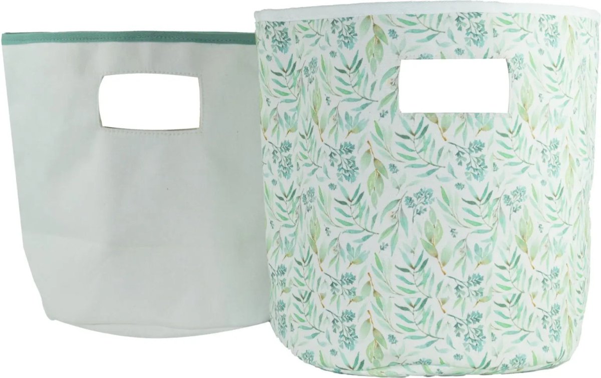 Goosewaddle® | Newborn Baby Blankets Toys Teethers Bibs & More Basil Soft Storage Bins with Stylish Design
