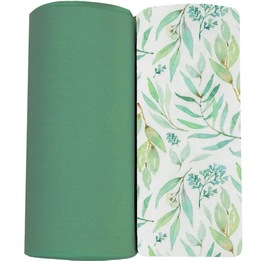 Basil and Sage 2 Pack Swaddle Blanket for Babies 47 x 47 Inches Soft and Breathable Fabric.