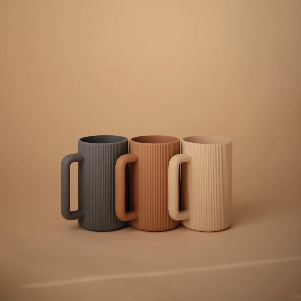 Mushie Bath Rinse Cup for Kids with Textured Grip and Controlled Water Stream - 