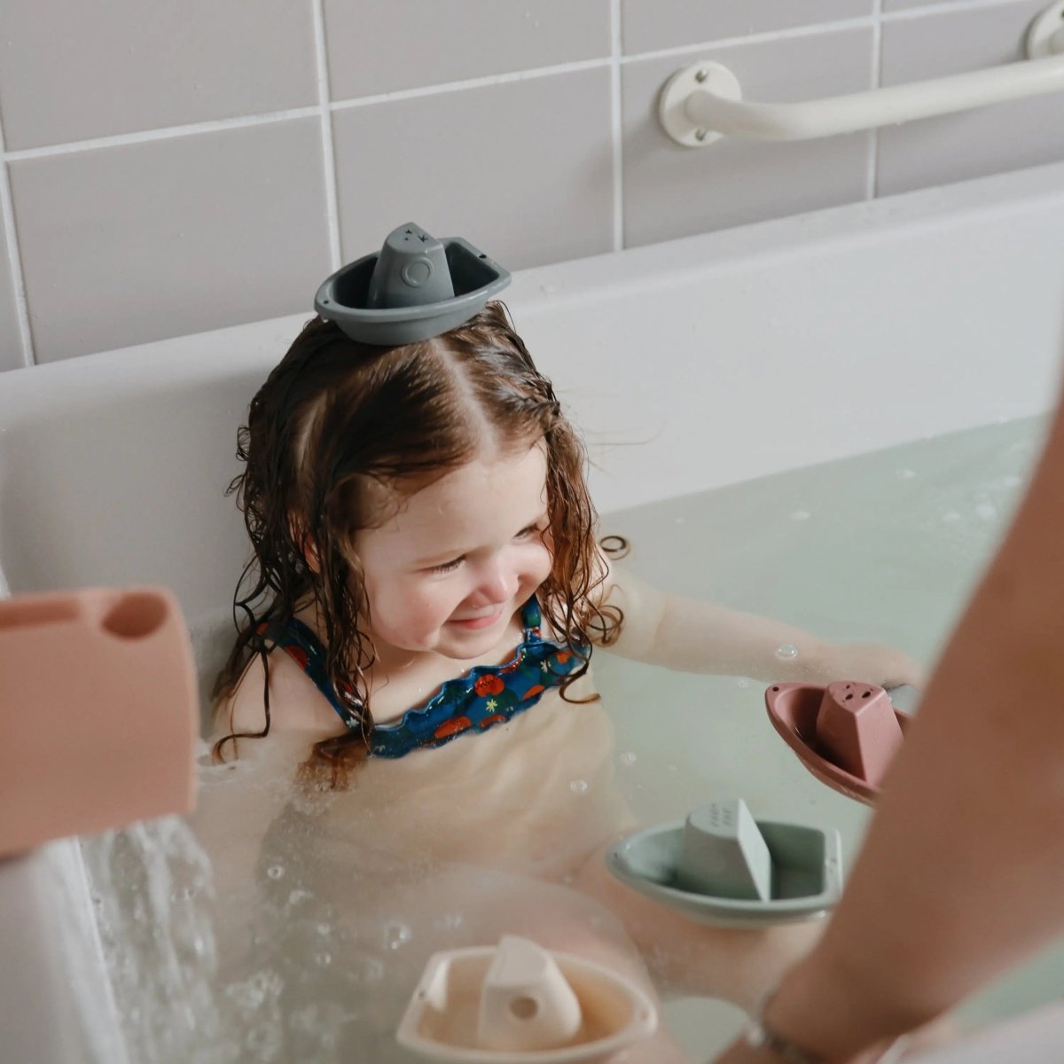 Mushie Bath Spout Cover with Playful Rainbow Arches for Child Safety and Fun - Everetts Place Boutique - 