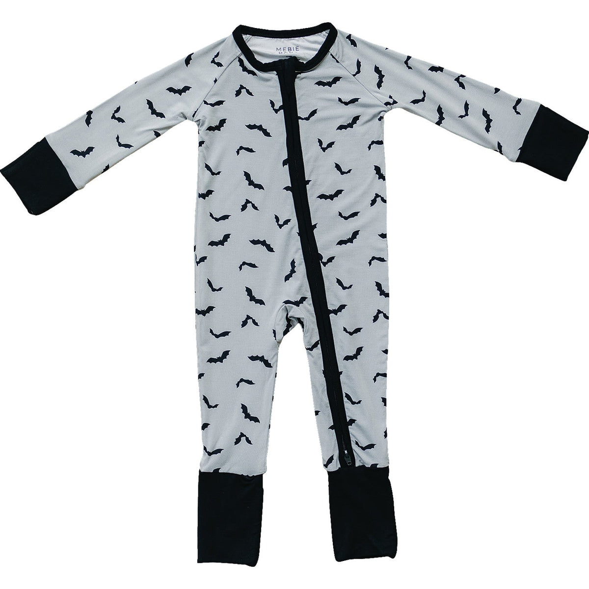 Mebie Baby Bats Bamboo Zipper Baby Sleepers With Halloween Bat Print Mebie Baby - 
