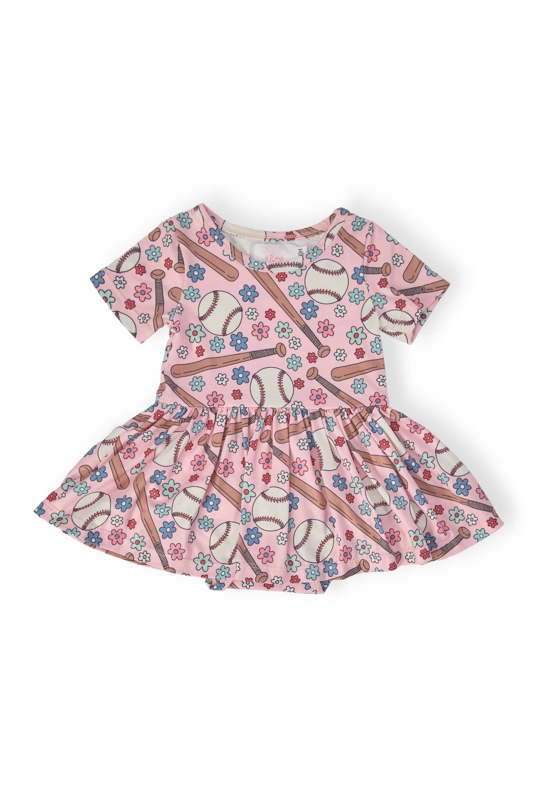 Mila & Rose ® Batter Up S/S Twirl Bodysuit - 