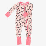 Bestaroo Batty Blossoms Bamboo Viscose Convertible Baby Coverall With Two Way Zippers - 
