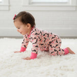 Bestaroo Batty Blossoms Bamboo Viscose Convertible Baby Coverall With Two Way Zippers - 