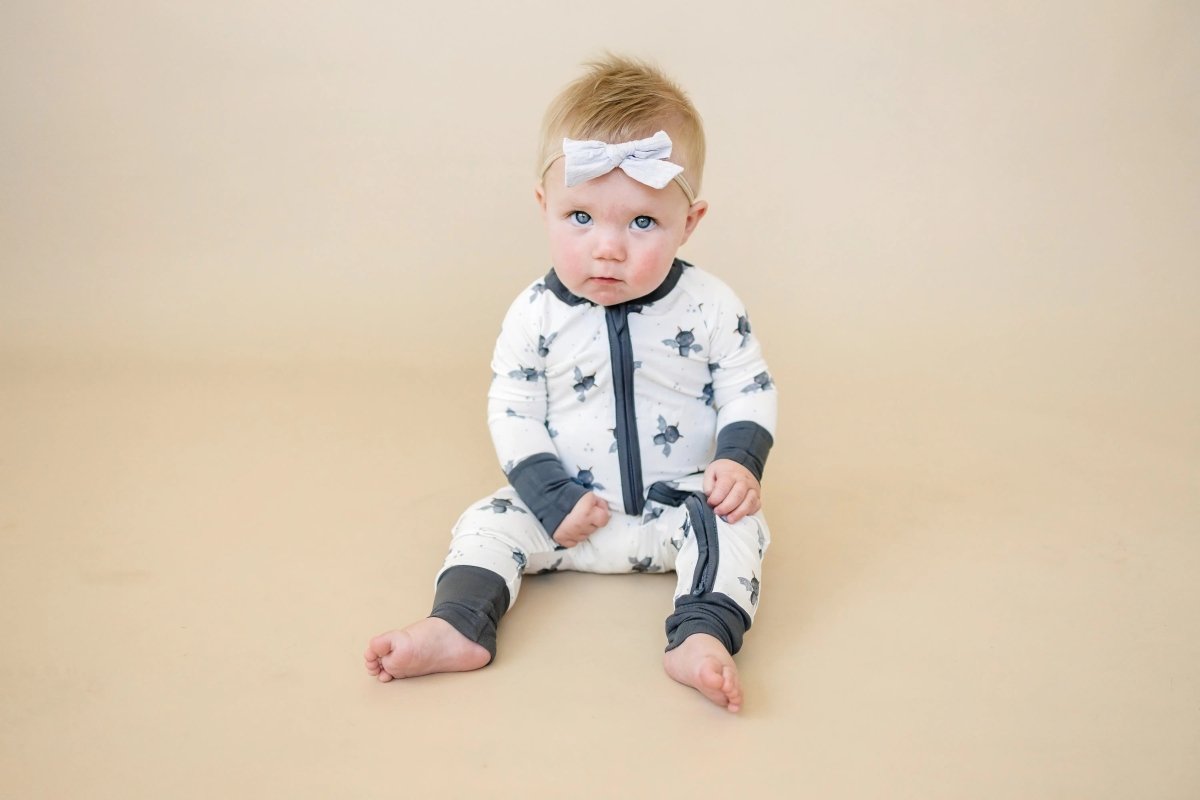 Little Joy Co. Batty For Bedtime Bamboo Zippy Romper Newborn Soft Only - Everetts Place Boutique - 