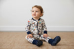 Bamboo Convertible Coverall - Batty Wheels Print by Bestaroo
