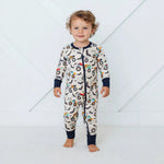 Bamboo Convertible Coverall - Batty Wheels Print by Bestaroo