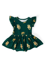 Mila & Rose ® Baylor Green Bear Flutter Twirl Bodysuit - 