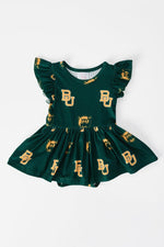 Mila & Rose ® Baylor Green Bear Flutter Twirl Bodysuit - 