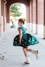 Mila & Rose ® Baylor Green Bear Flutter Twirl Dress - 