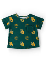 Mila & Rose ® Baylor Green Bear Ruffle Pocket Tee - 