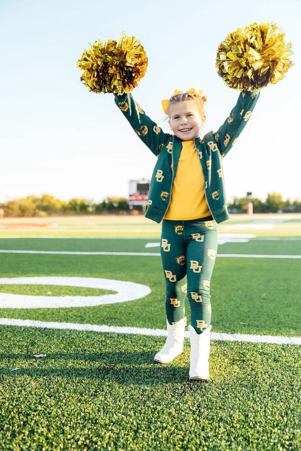 Mila & Rose ® Baylor Green Bear Satin Jacket - 