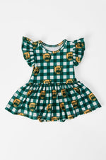 Mila & Rose ® Baylor Plaid Bear Flutter Twirl Bodysuit - 