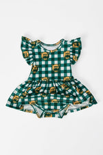 Mila & Rose ® Baylor Plaid Bear Flutter Twirl Bodysuit - 