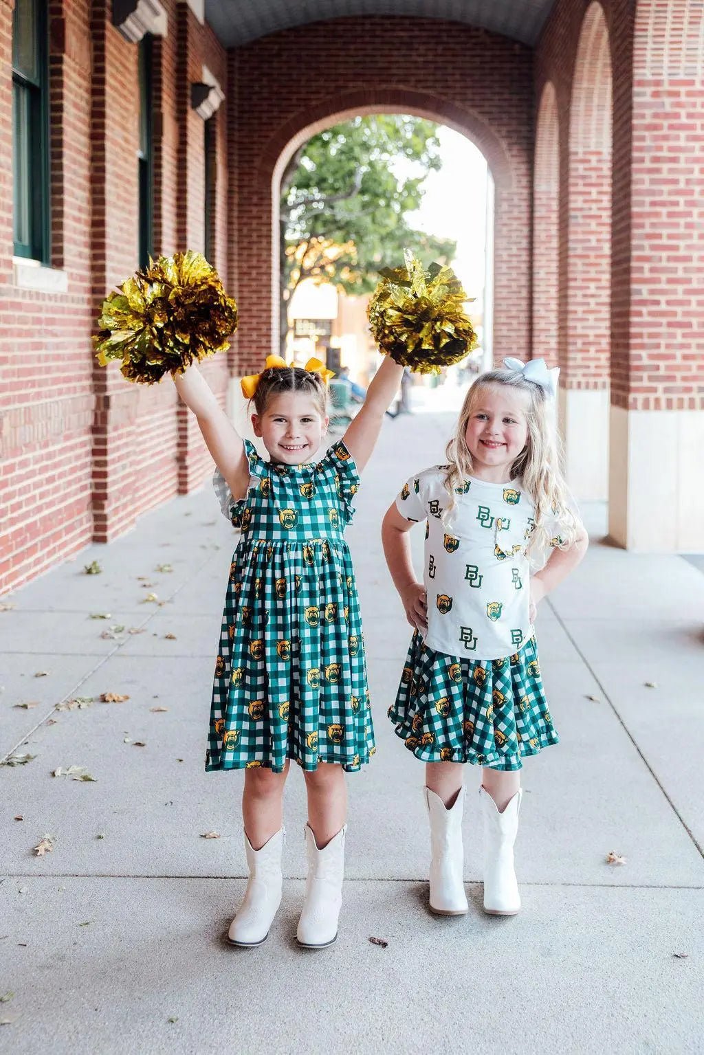Mila & Rose ® Baylor Plaid Bear Ruffle Twirl Skort - 