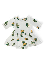 Mila & Rose ® Baylor White Bear 3/4 Sleeve Twirl Bodysuit - 