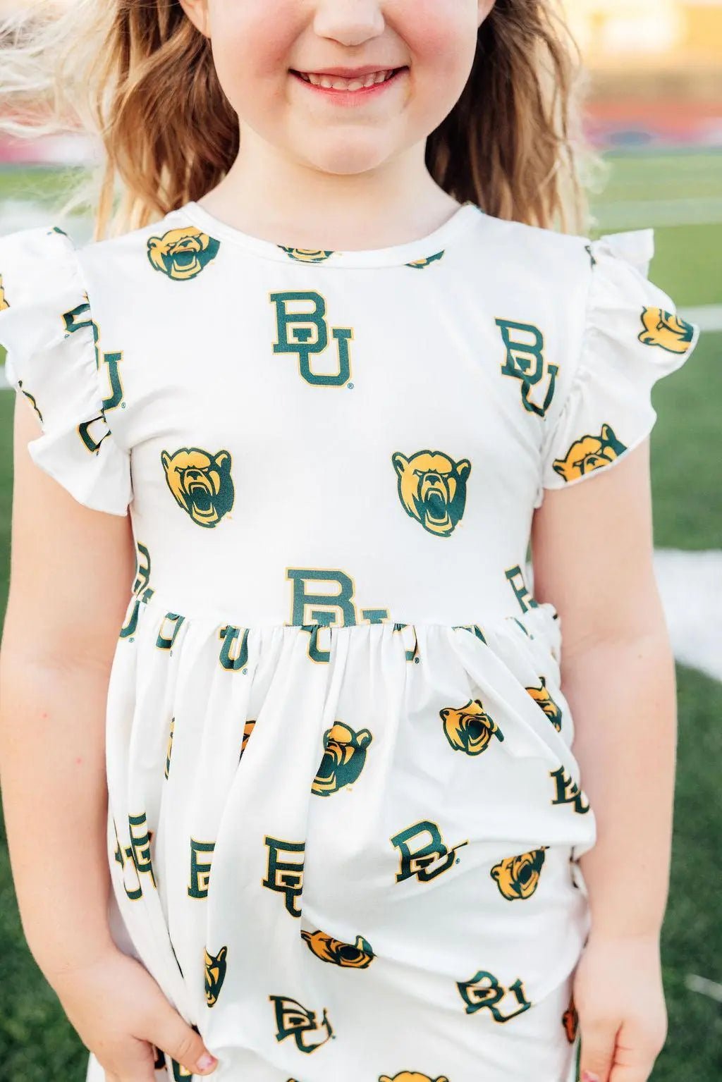 Mila & Rose ® Baylor White Bear Flutter Twirl Dress - 