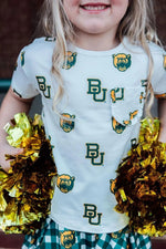 Mila & Rose ® Baylor White Bear Ruffle Pocket Tee - 