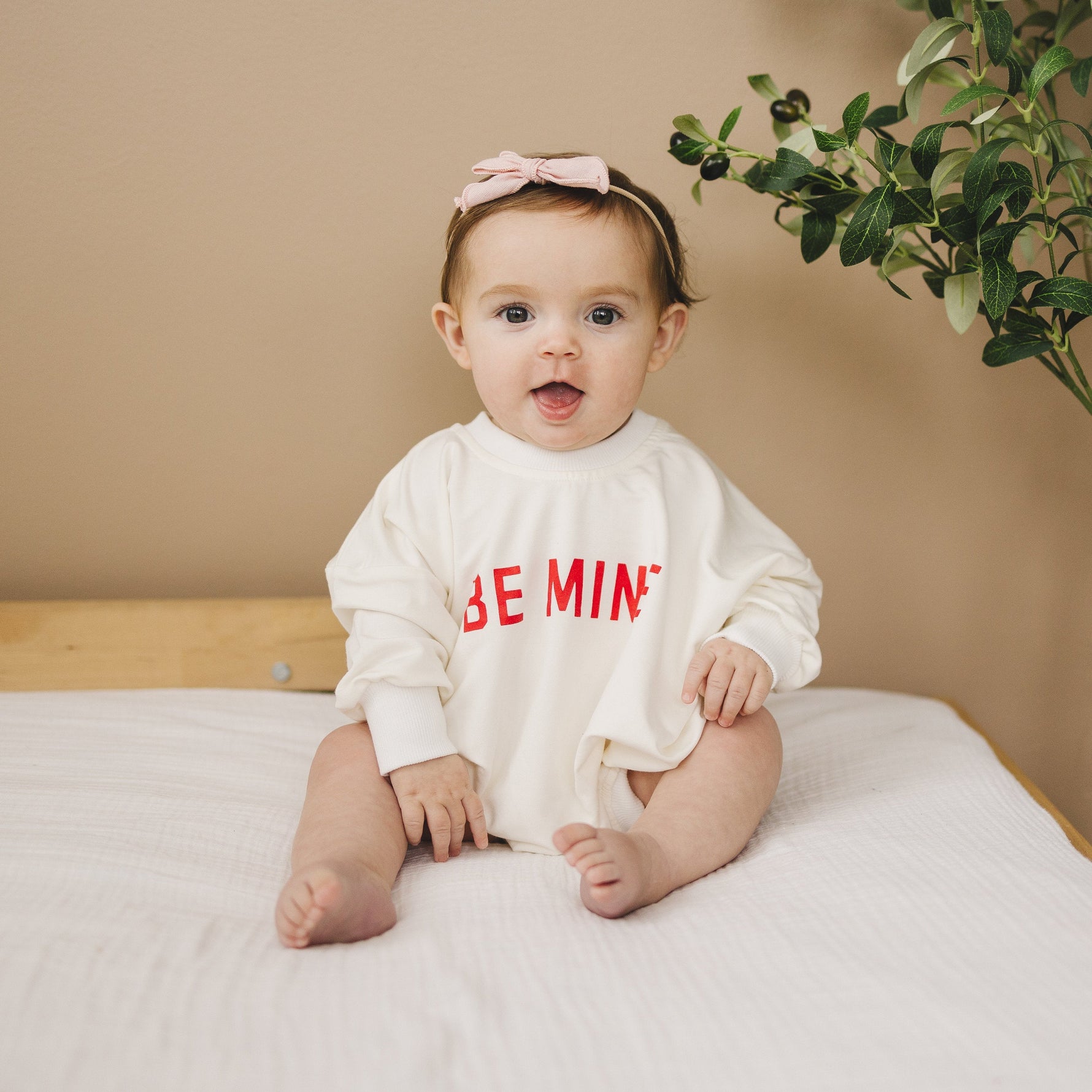 Little Joy Co. Be Mine Bamboo Sweatshirt Romper - 
