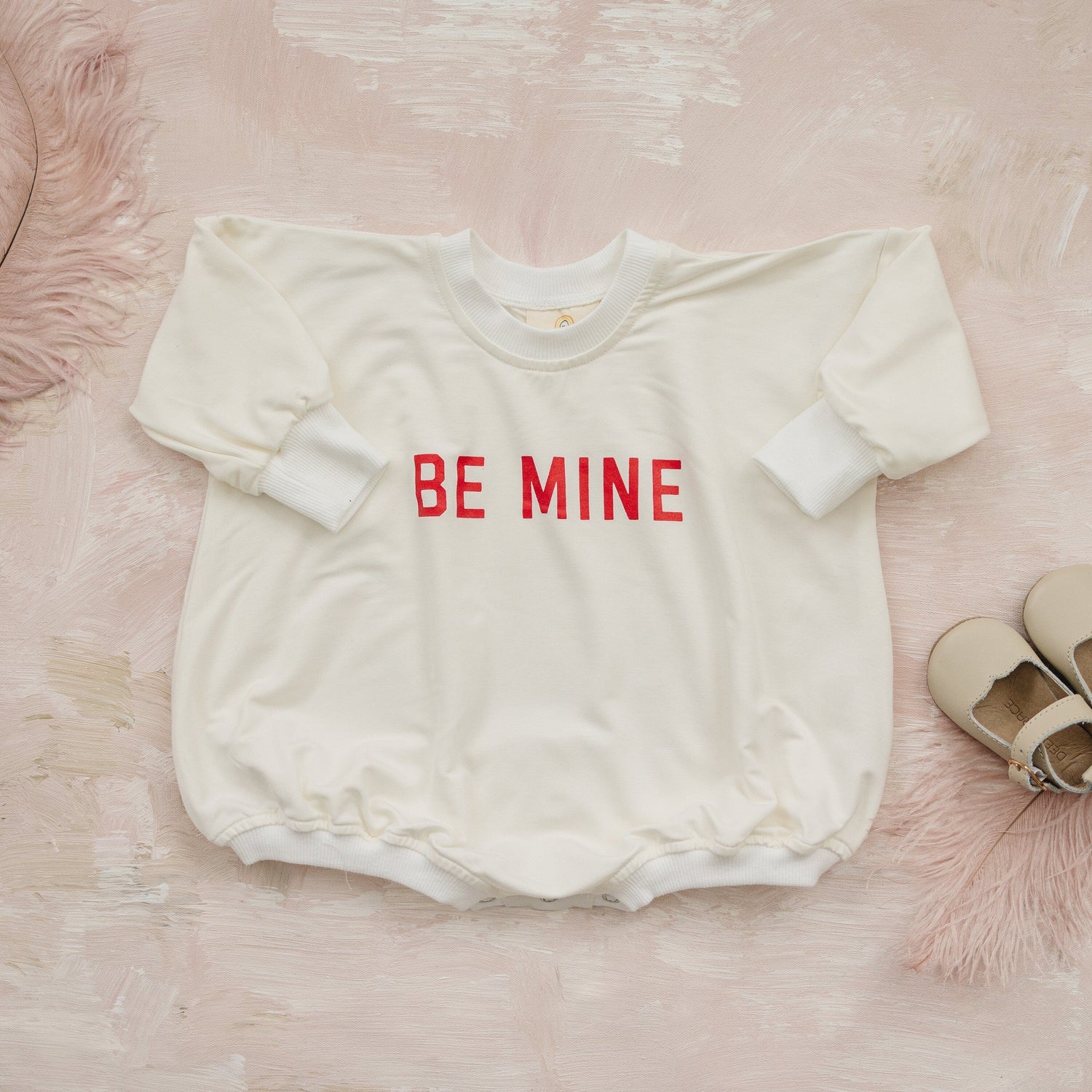 Little Joy Co. Be Mine Bamboo Sweatshirt Romper - 