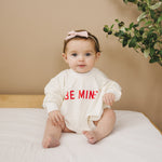 Little Joy Co. Be Mine Bamboo Sweatshirt Romper - 
