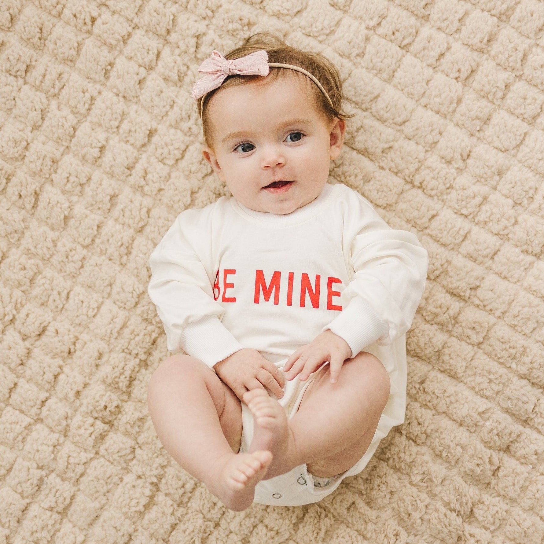 Little Joy Co. Be Mine Bamboo Sweatshirt Romper - 